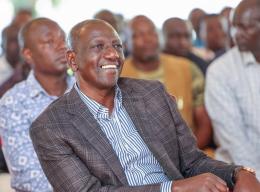 File Image of President William Ruto in Kakamega County.
